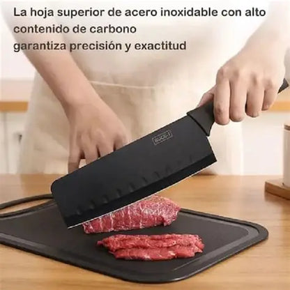 🔪🖤 BLACK KNIFE SET — 7 PIEZAS